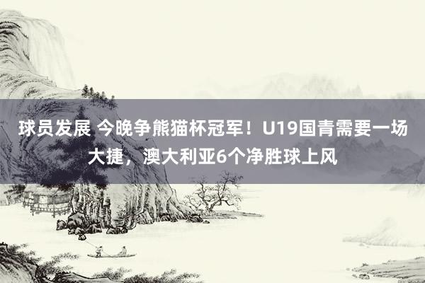 球员发展 今晚争熊猫杯冠军！U19国青需要一场大捷，澳大利亚6个净胜球上风