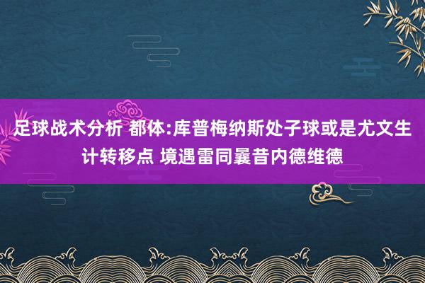 足球战术分析 都体:库普梅纳斯处子球或是尤文生计转移点 境遇雷同曩昔内德维德